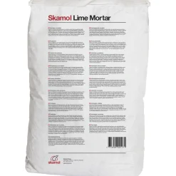LIME MORTAR KALKMØRTEL KNÆKKET HVID 20 KG>Skamowall Best