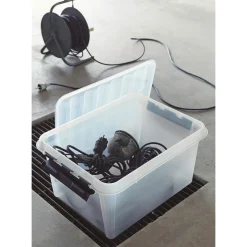 Boligindretning ^ SmartStore CLASSIC 31 OPBEVARINGSKASSE M. LÅG TRANSPARENT 32 L
