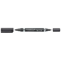 Skriveredskaber ^ Staedtler 348 DUO, FIN/MELLEM TUSCH SORT