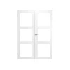 Indvendige Døre ^ Swedoor CLEVER-LINE PURITY GW3L DOBBELT GLASDØR INKL. KARMSÆT 128 MM 17X21