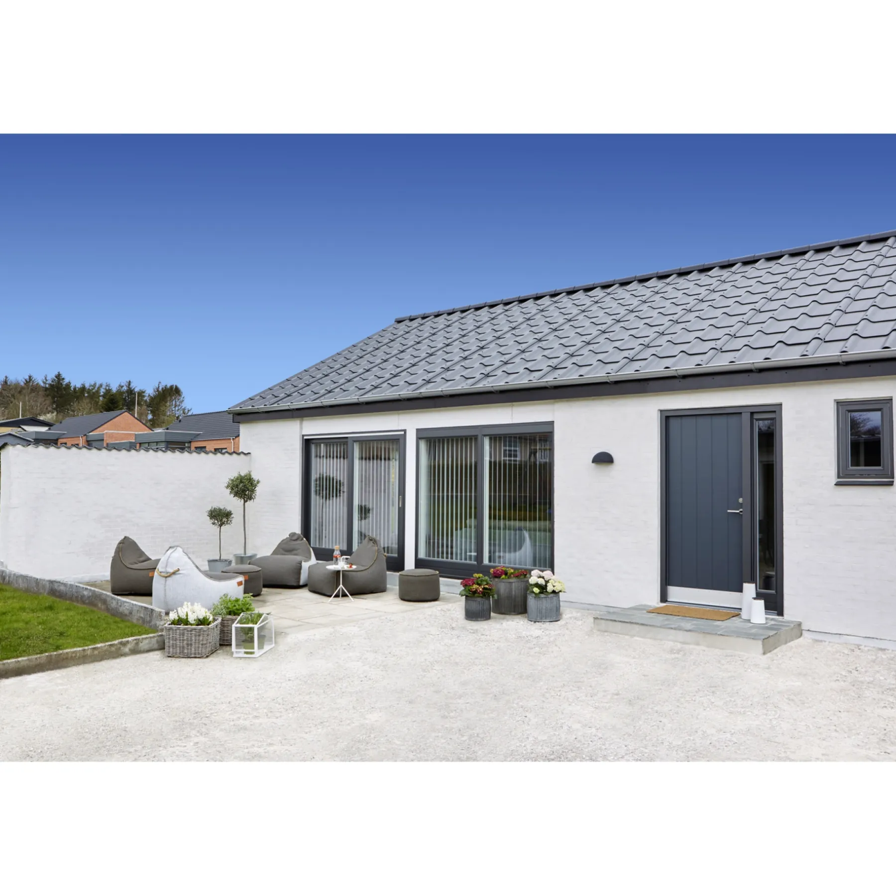 Bølgeplader ^ Swisspearl STRUCTA (TOSCANA) HJ FIBERCEMENTTAG SORT 6650 1175 X 625 MM