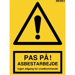 Sikkerhed ^ Sydvesta ASBEST ADVARSELSSKILT