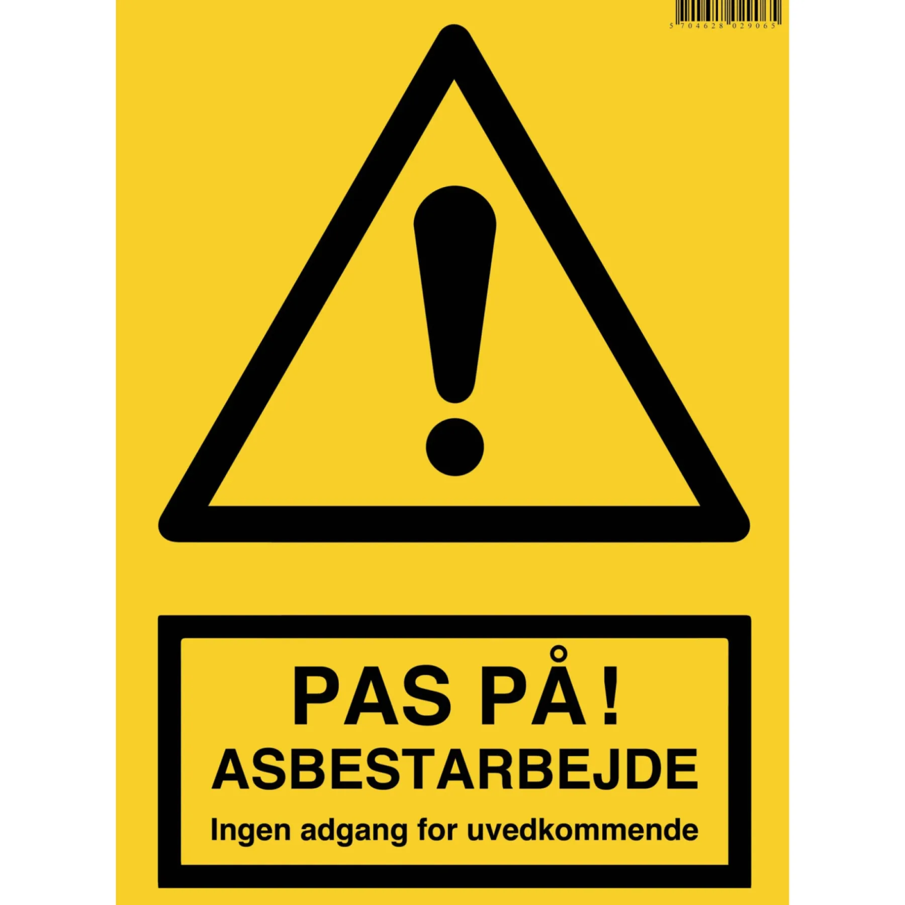 Sikkerhed ^ Sydvesta ASBEST ADVARSELSSKILT