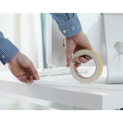 Tape ^ Tesa POWERBOND SLIM DOBBELTKLÆBENDE TAPE 5 M X 9 MM HVID