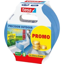Tape ^ Tesa PRECISION 2-PAK AFDÆKNINGSTAPE 25 M X 25 MM BLÅ
