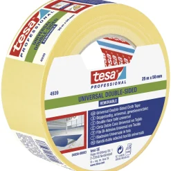 Tape ^ Tesa PROFESSIONAL 4839 UNIVERSAL DOBBELTKLÆBENDE TAPE 25 M X 50 MM HVID