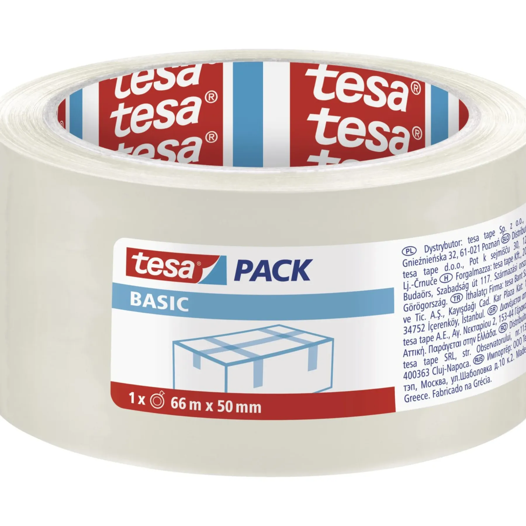 Tape ^ Tesa PACK® BASIC EMBALLAGETAPE 66 M X 50 MM TRANSPARENT