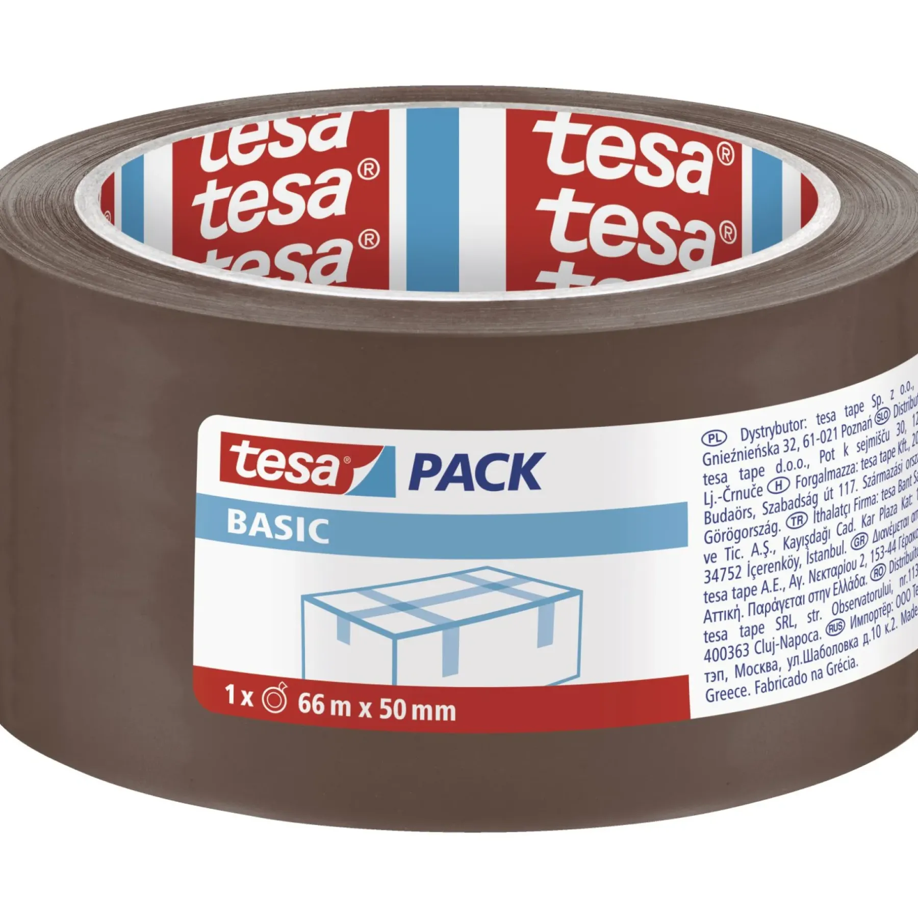 Tape ^ Tesa PACK® BASIC EMBALLAGETAPE 66 M X 50 MM BRUN