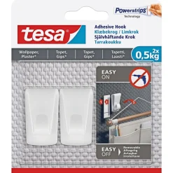 Kroge ^ Tesa DET SMARTE OPHÆNGNINGSSYSTEM KROG 0,5 KG TAPET OG MALEDE OVERFLADER 2 STK