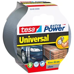 EKSTRA POWER UNIVERSAL LÆRREDSTAPE 10 M X 50 MM GRÅ>Tesa Hot
