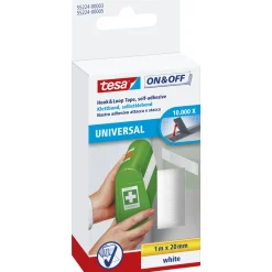 ON & OFF BURRETAPE 1 M X 20 MM HVID>Tesa Sale