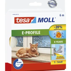 MOLL E-PROFIL TÆTNINGSLISTE 6 M X 9 MM X 4 MM HVID>Tesa Best
