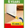 MOLL TIL TEKSTILGULVE BØRSTELISTE 1 M X 43 MM X 15 MM HVID>Tesa New
