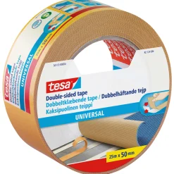 UNIVERSAL P TÆPPETAPE 25 M X 50 MM HVID>Tesa Hot