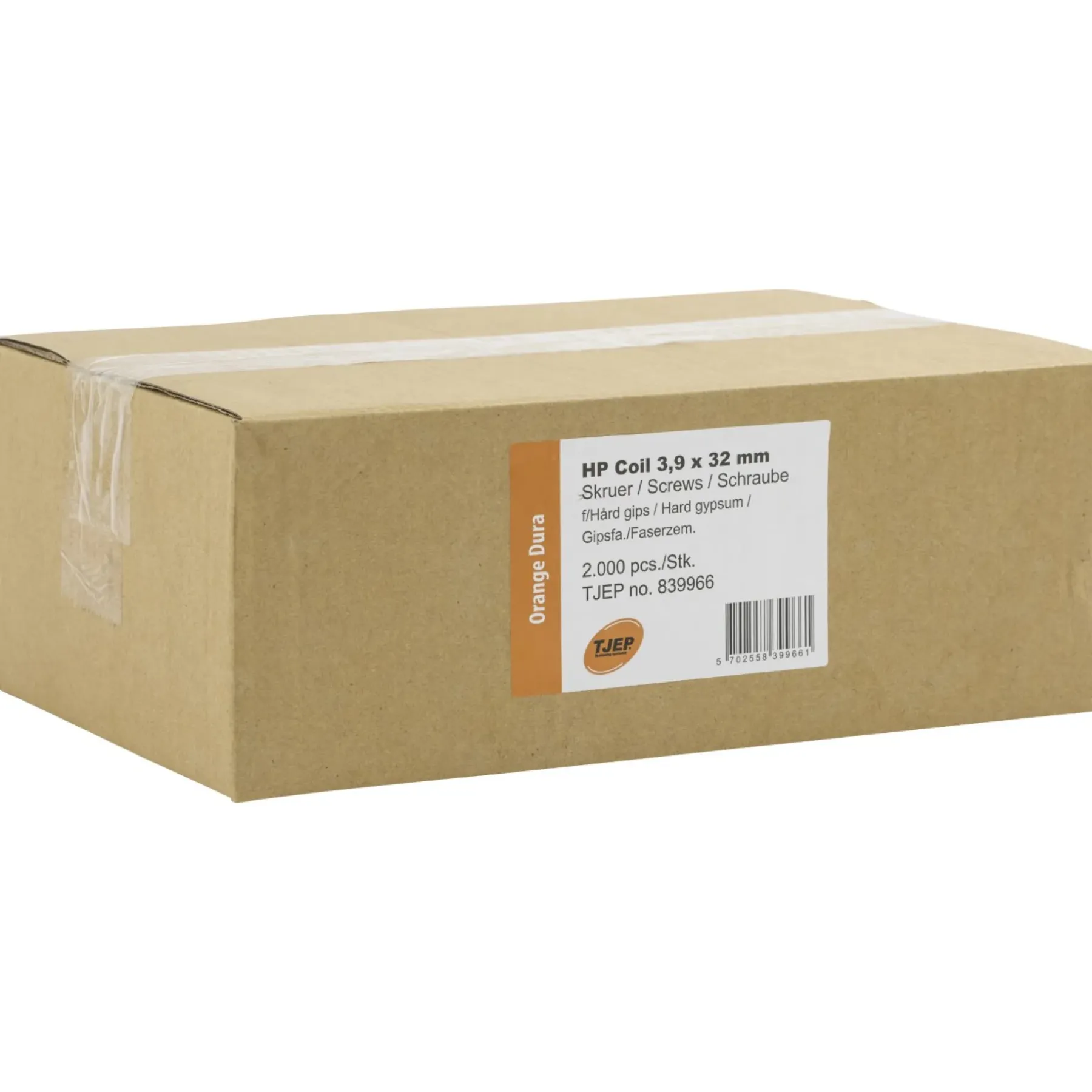 GIPSSKRUE 3,9X32 MM ORANGE DURA 2000 STK>Tjep Hot