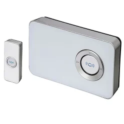 Dørklokker ^ Trend DESIGN BATTERI DØRKLOKKE HVID