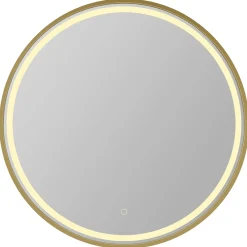 Badeværelsesmøbler ^ VASSO CAVO RUNDT SPEJL MED LED-LYS Ø80 CM BØRSTET MESSING