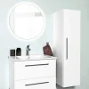 HØJSKAB HVID MAT EN ENKELT LÅGE MED 2 HYLDER I SPONPLADER OG MDF 32,5 CM>VASSO Discount