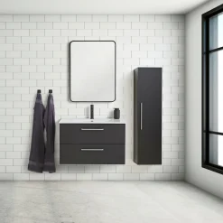 MILANO SOFTCLOSE BADMØBEL SORT 2 SKUFFER 80 CM>VASSO Online