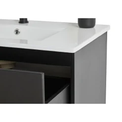 MILANO SOFTCLOSE BADMØBEL SORT 2 SKUFFER 80 CM>VASSO Online