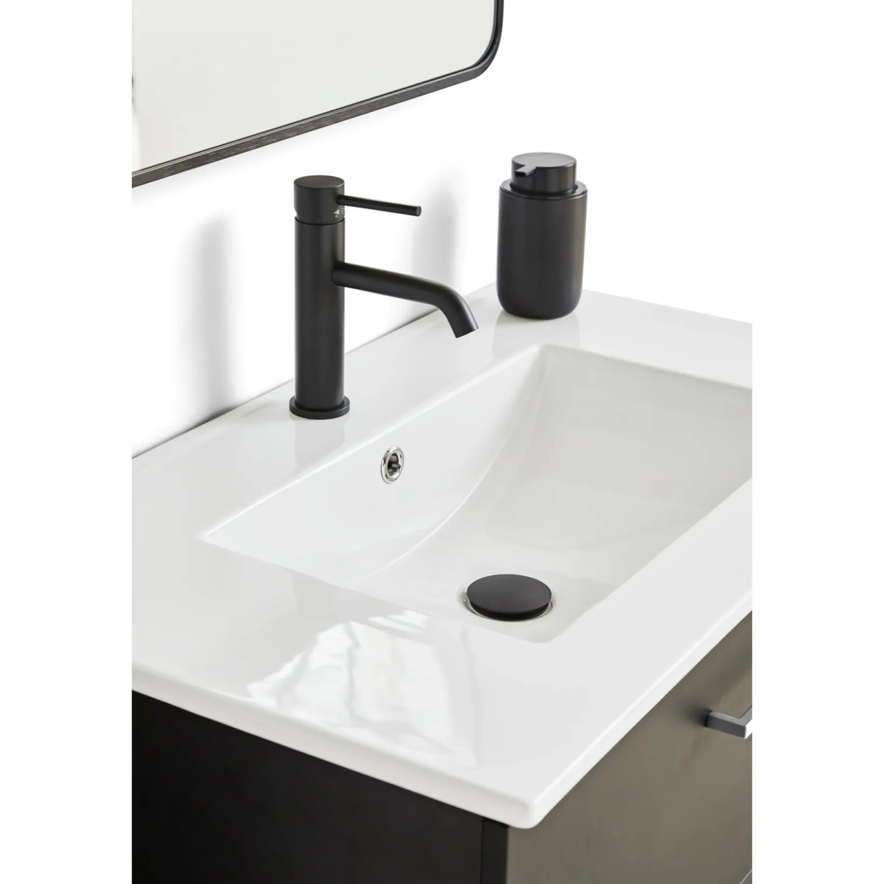 MILANO SOFTCLOSE BADMØBEL SORT 2 SKUFFER 80 CM>VASSO Online