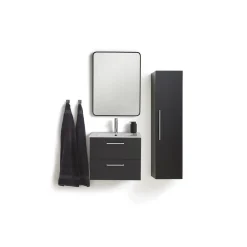 MILANO SOFTCLOSE BADMØBEL SORT 2 SKUFFER 60 CM>VASSO Online