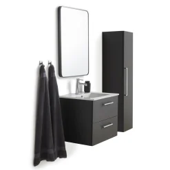 MILANO SOFTCLOSE BADMØBEL SORT 2 SKUFFER 60 CM>VASSO Online