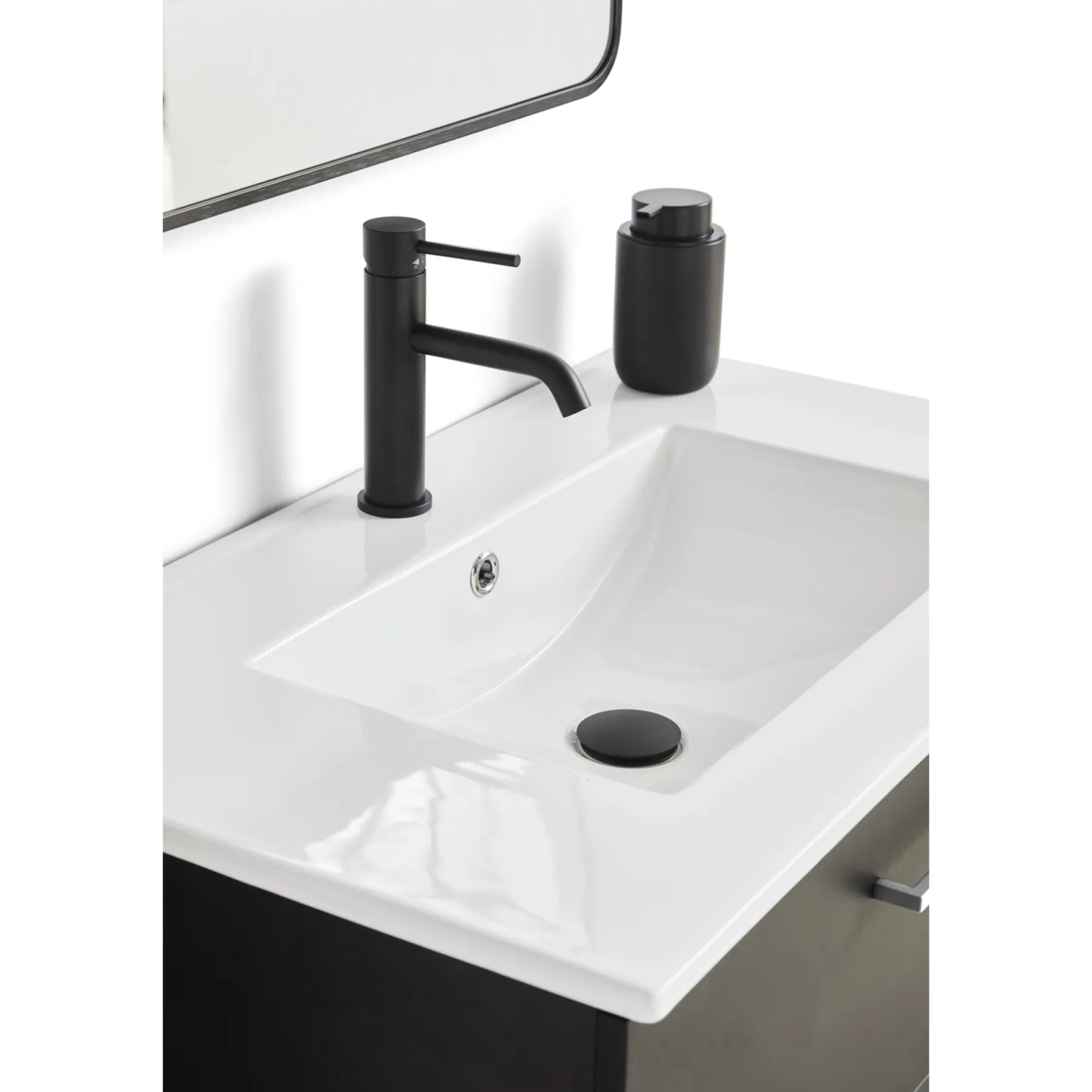 MILANO SOFTCLOSE BADMØBEL SORT 2 SKUFFER 60 CM>VASSO Online