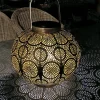 MARRAKECH SOLCELLE LANTERNE KOBBERFARVET 23 CM>Veli Line Online