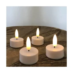 4 STK HVIDE MED TIMER LED FYRFADSLYS>Veli Line Clearance