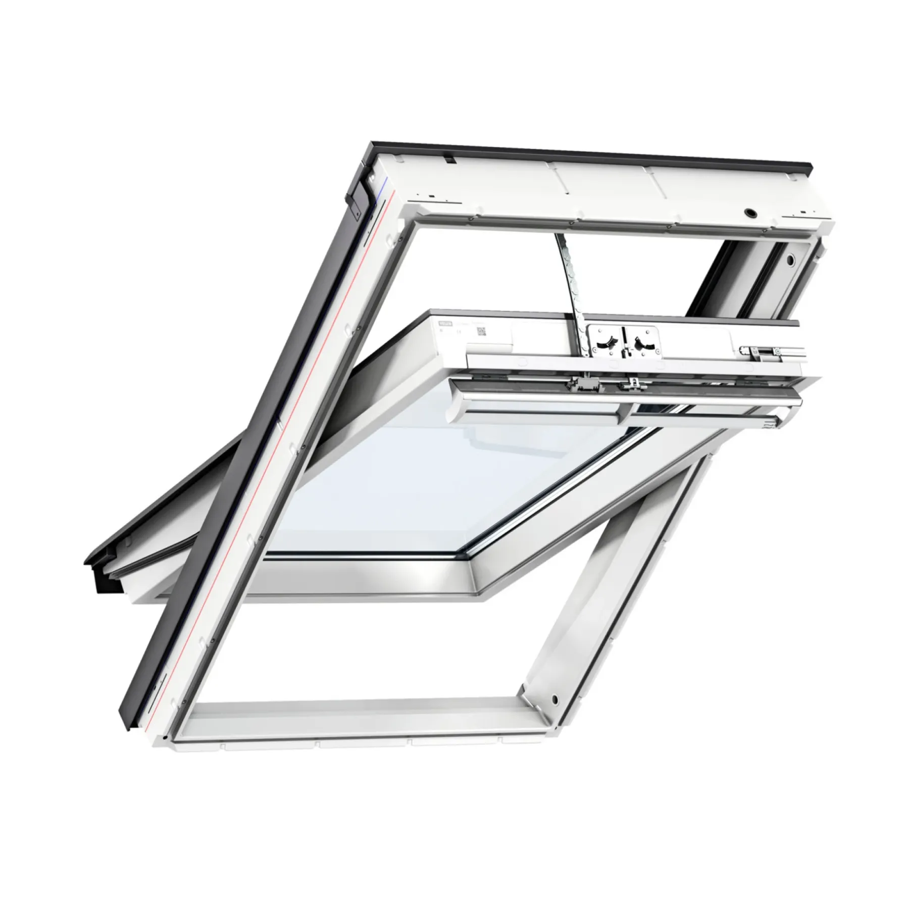 Ovenlysvinduer ^ Velux INTEGRA SOLCELLE VIPPEVINDUE HVID POLYURETAN 55 X 78 CM GGU CK02 006830