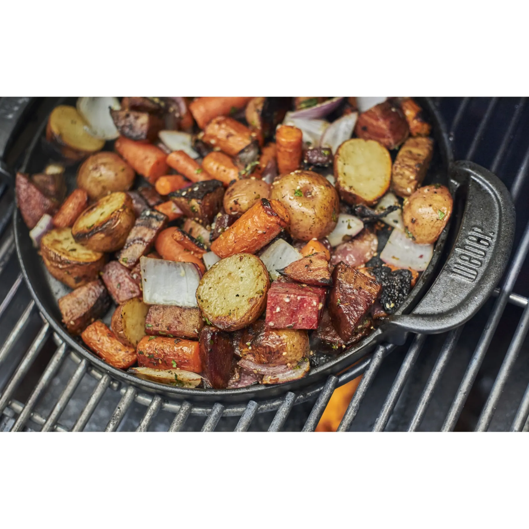 Grilltilbehør ^ Weber GBS GOURMET BBQ SYSTEM STØBEJERNSPANDE PORCELÆNSEMALJERET STØBEJERN