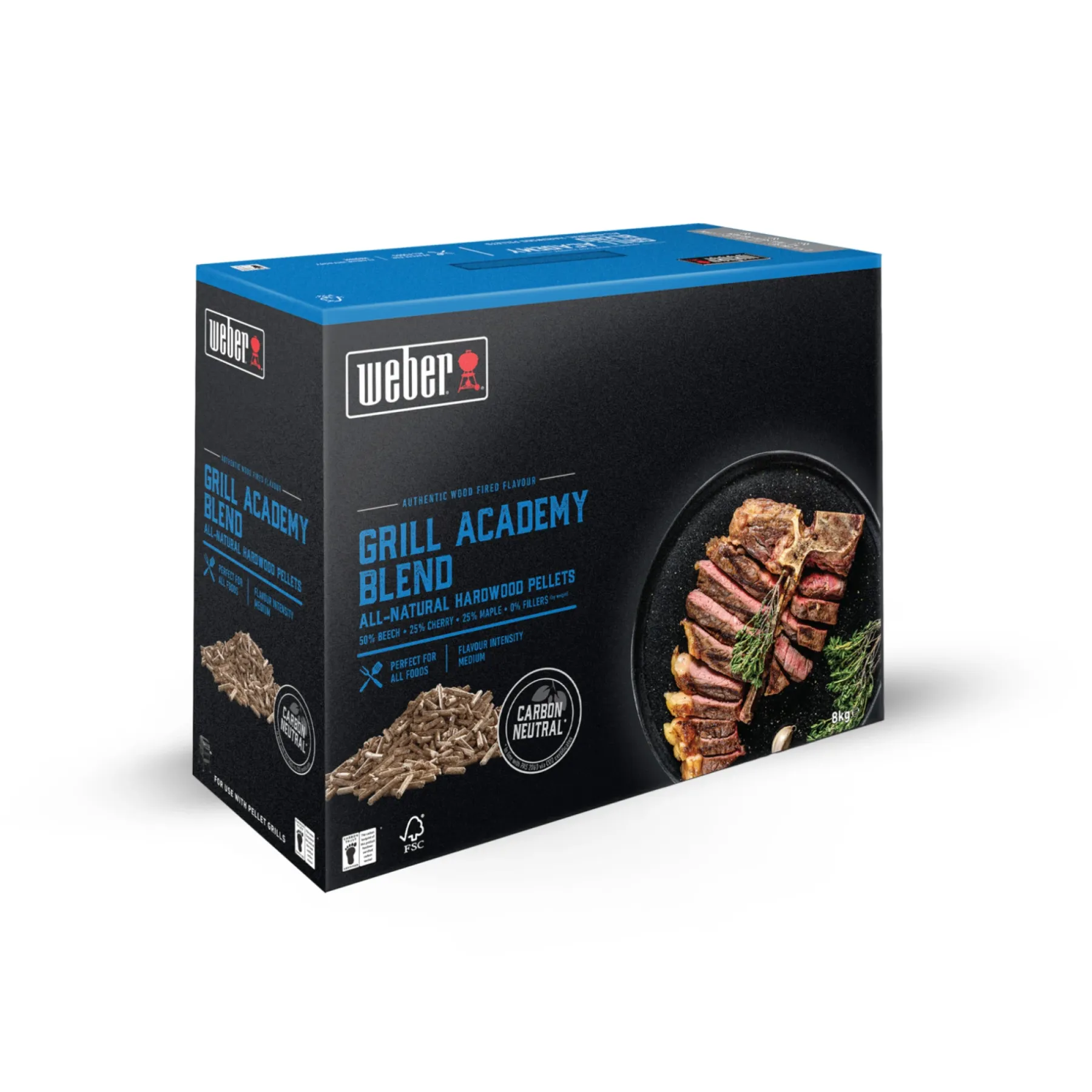Grilltilbehør ^ Weber GRILL ACADEMY TRÆPILLER TIL GRILL 8 KG