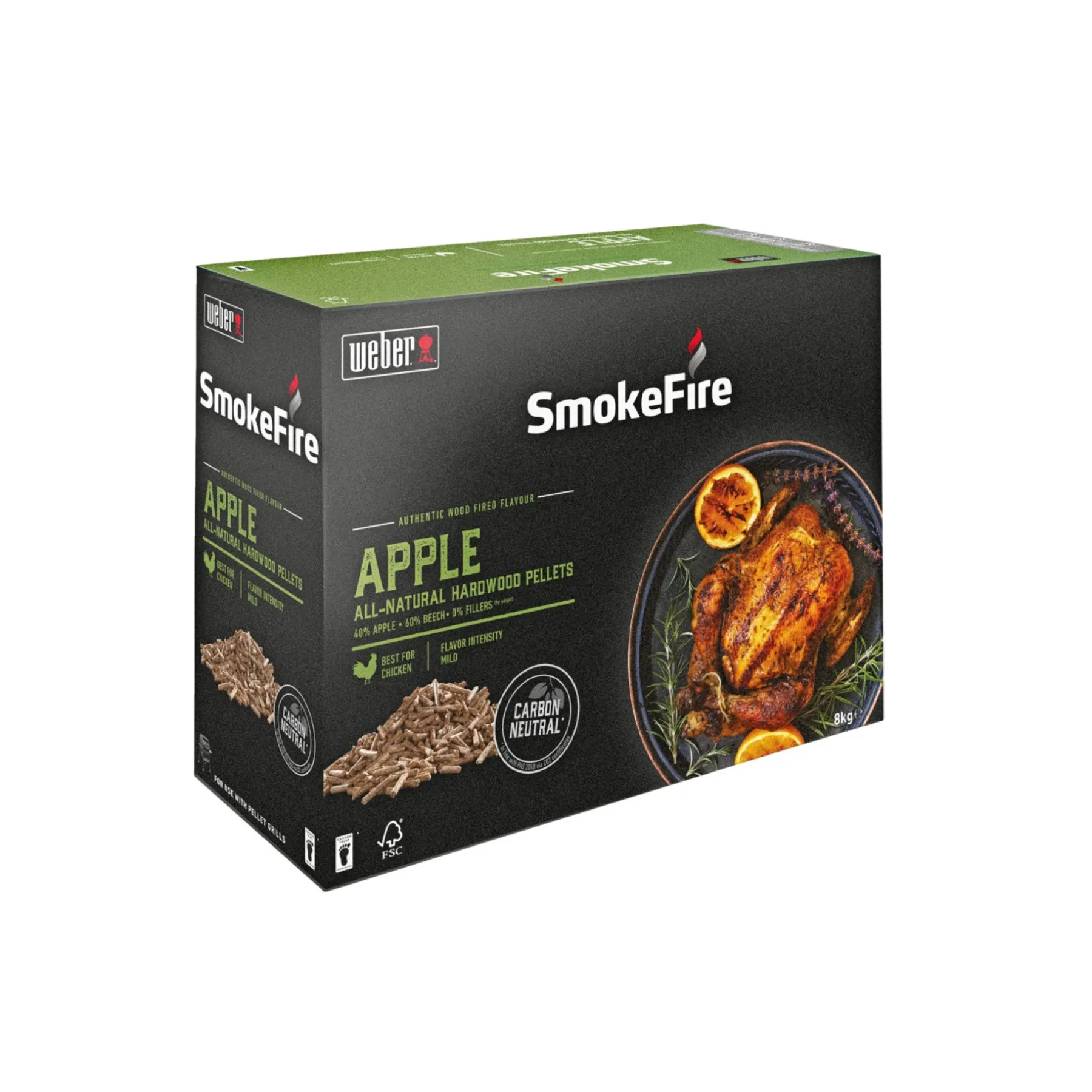 Grilltilbehør ^ Weber SMOKEFIRE ÆBLE TRÆPILLER TIL GRILL 8 KG