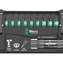 BIT CHECK IMPAKTOR BITSSÆT 10 DELE>Wera Outlet