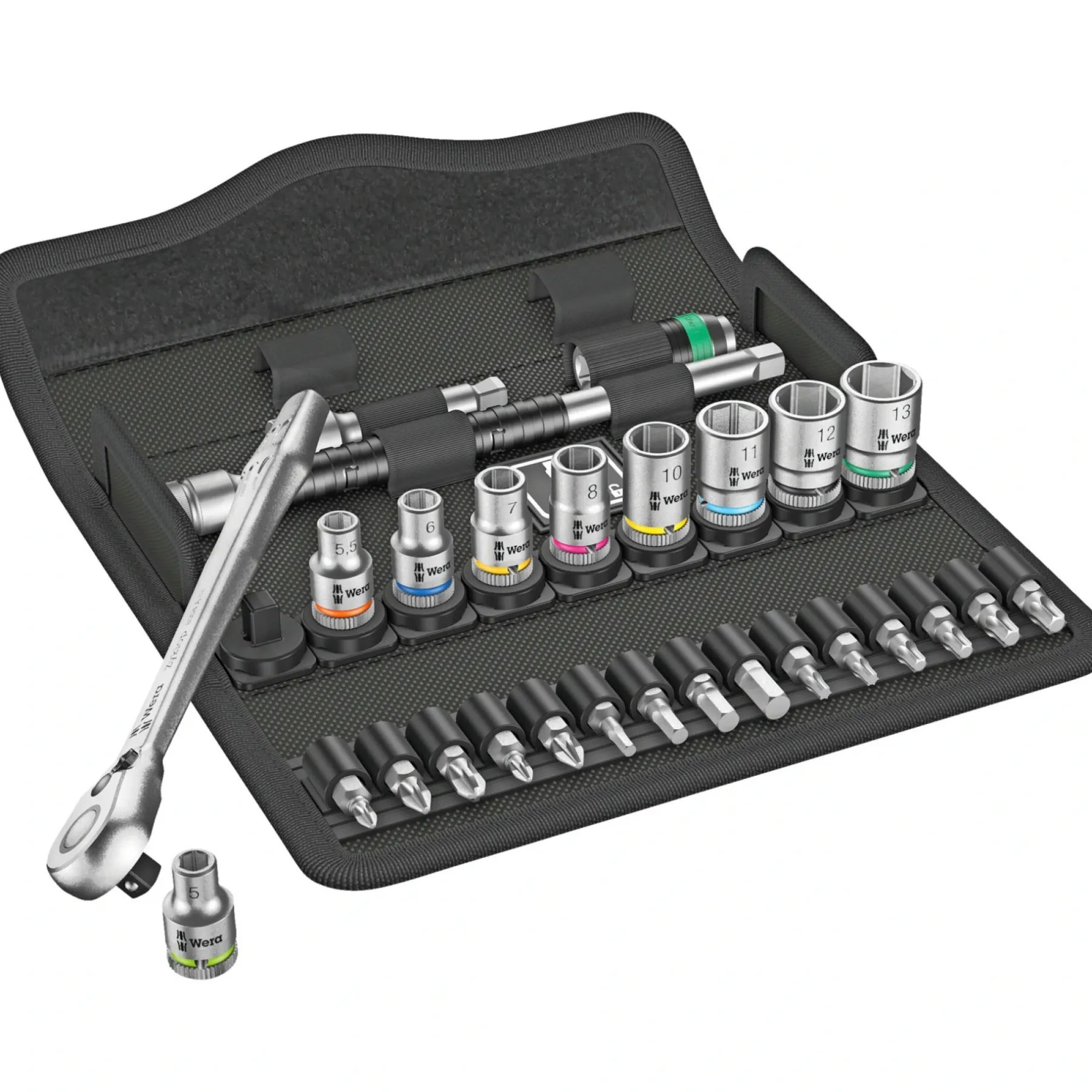 ZYKLOP 8100SA 8 TOPNØGLESÆT 90X205X55 MM 28 DELE>Wera Discount