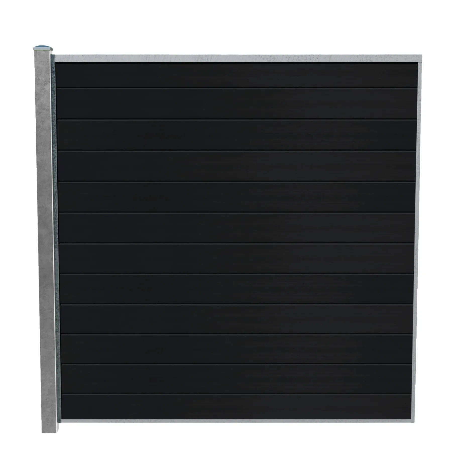 Komposithegn ^ Wimex LIVØ PRIME V-PROFIL HEGNSFAG MAT SORT 189.50 X 180 CM