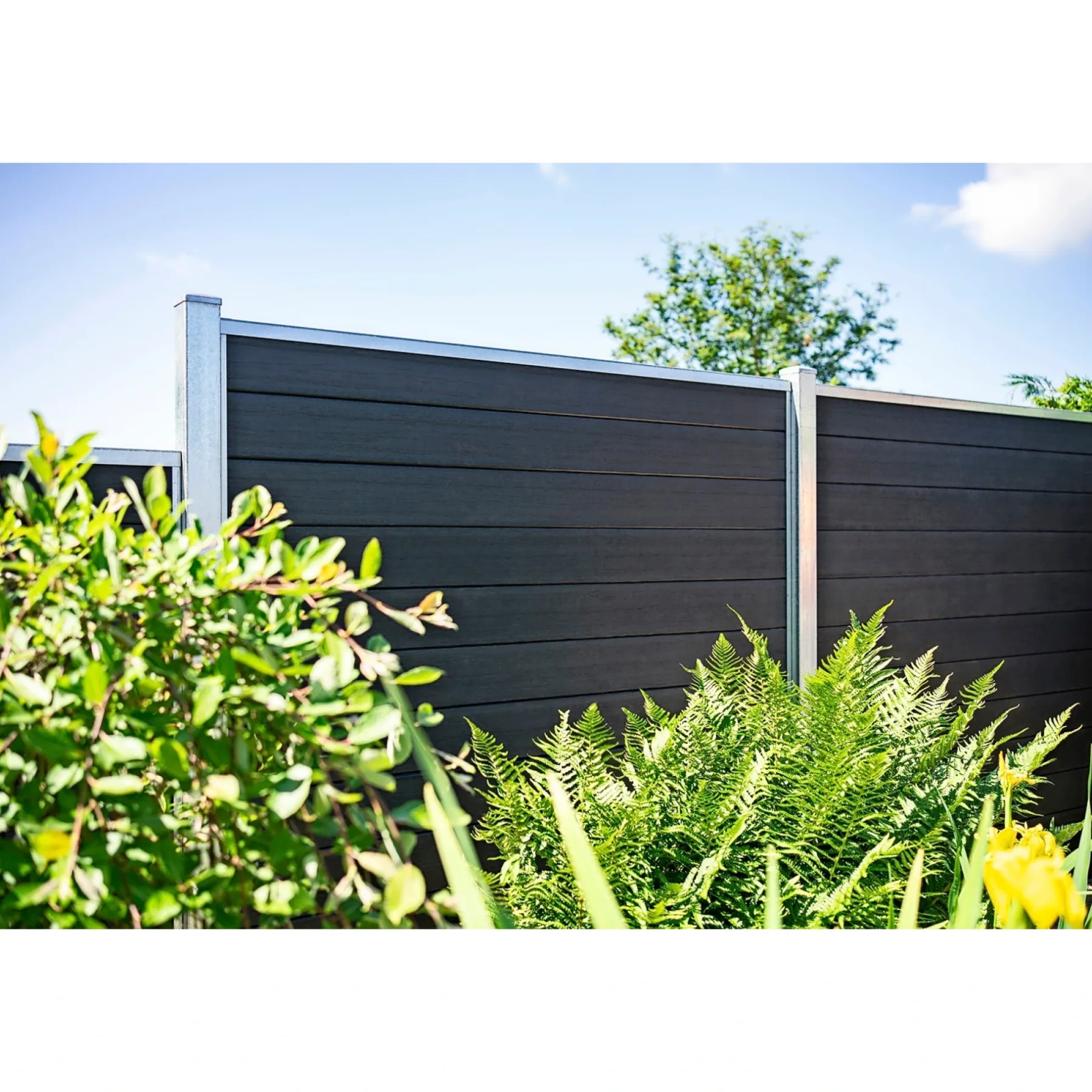 Komposithegn ^ Wimex LIVØ PRIME V-PROFIL HEGNSFAG MAT SORT 189.50 X 180 CM
