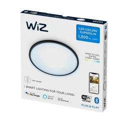 SUPERSLIM TUNABLE WHITE PLAFOND 14W SORT 24,2 CM>WIZ Best