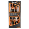 Skruetrækkere ^ Work>it KOMBI SKRUETRÆKKERSÆT 5 DELE