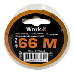 PAKKE TAPE 48 MM SØLV/SORT>Work>it Clearance