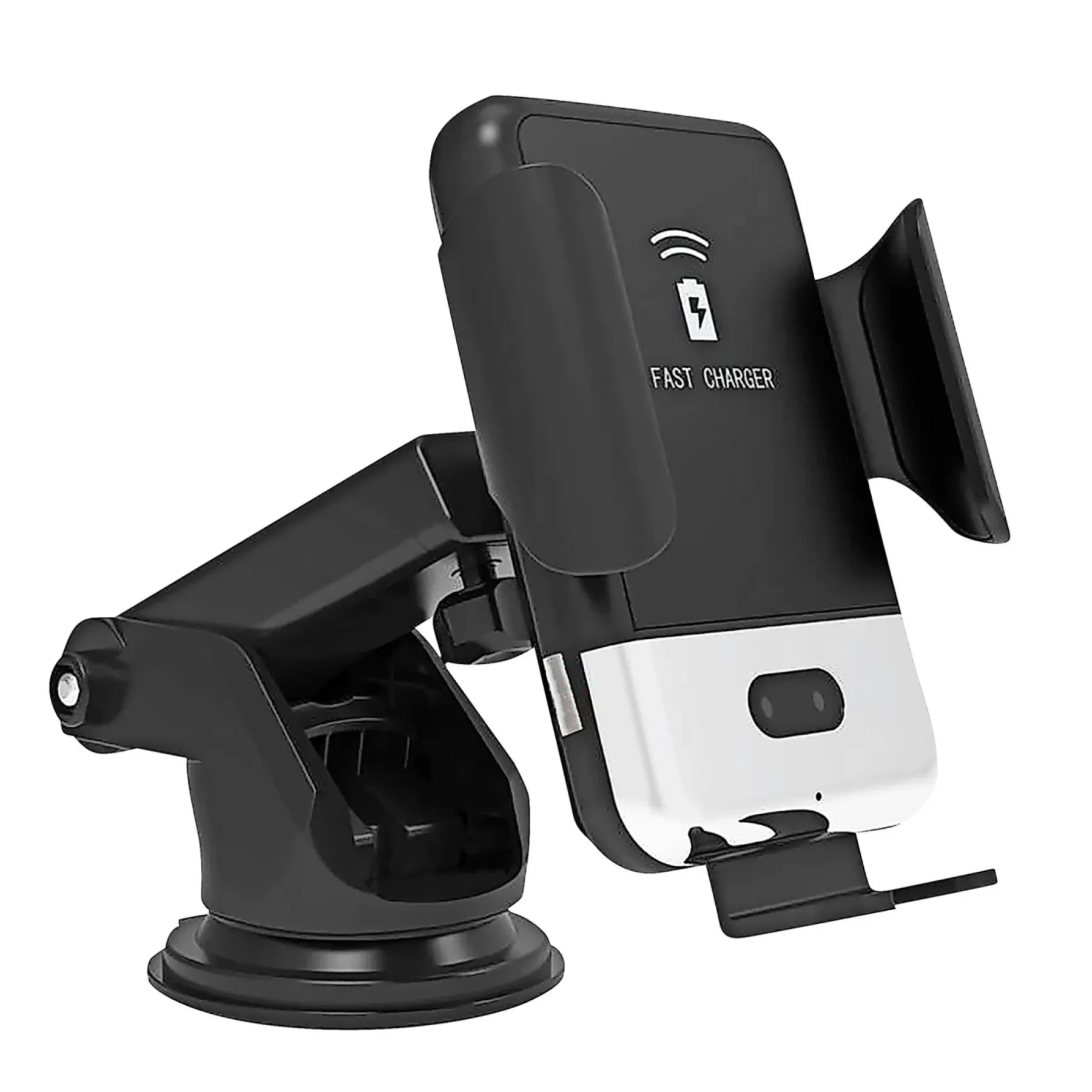 Arbejdstøj Tilbehør ^ Work>it SMARTPHONEHOLDER MED TRÅDLØS OPLADNING HOLDER SORT 122X86X107 MM