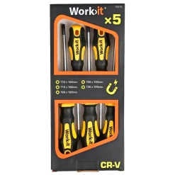 Skruetrækkere ^ Work>it TORX SKRUETRÆKKERSÆT 5 DELE