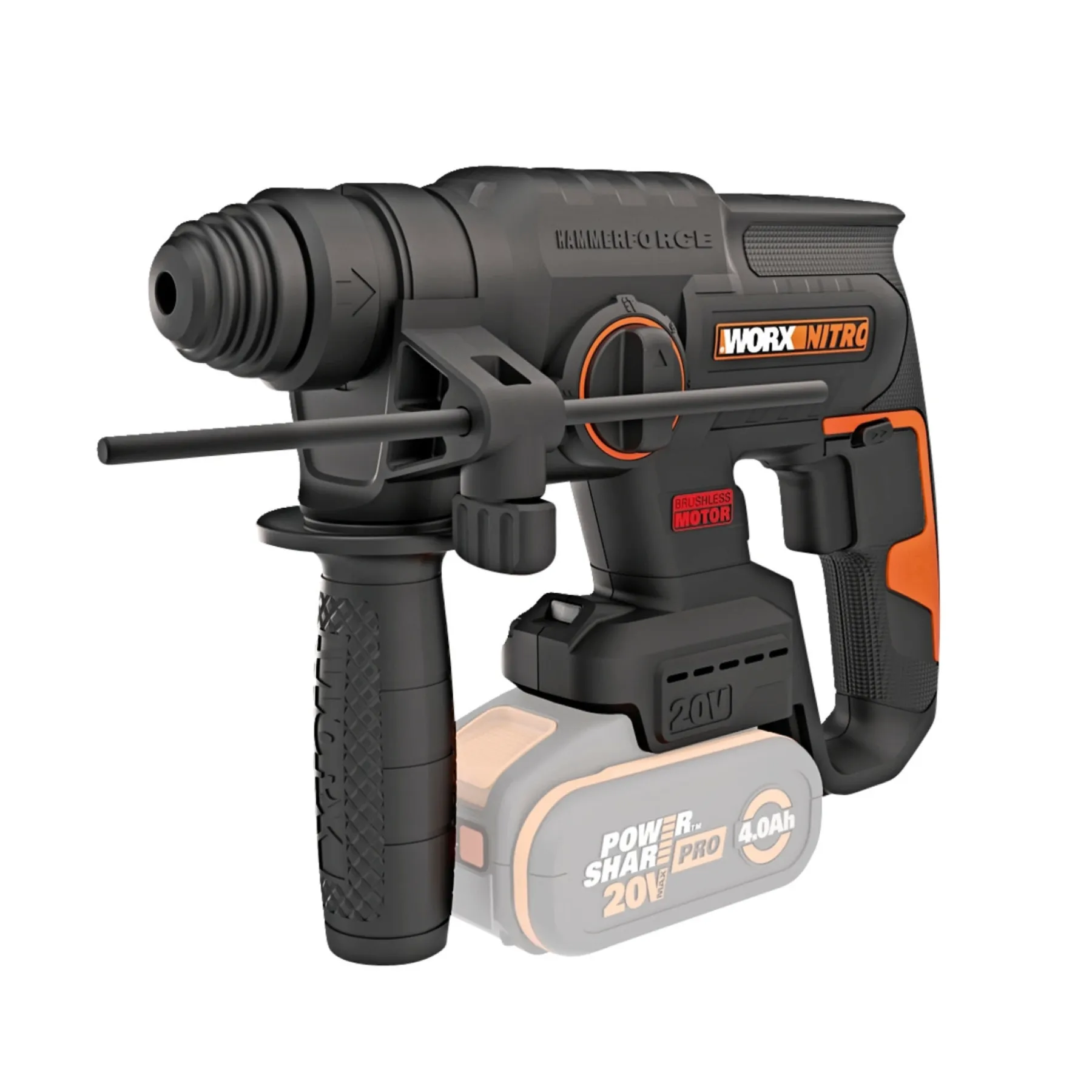 WX381.9 BOREHAMMER AKKU UDEN BATTERI OG LADER 2,0>Worx