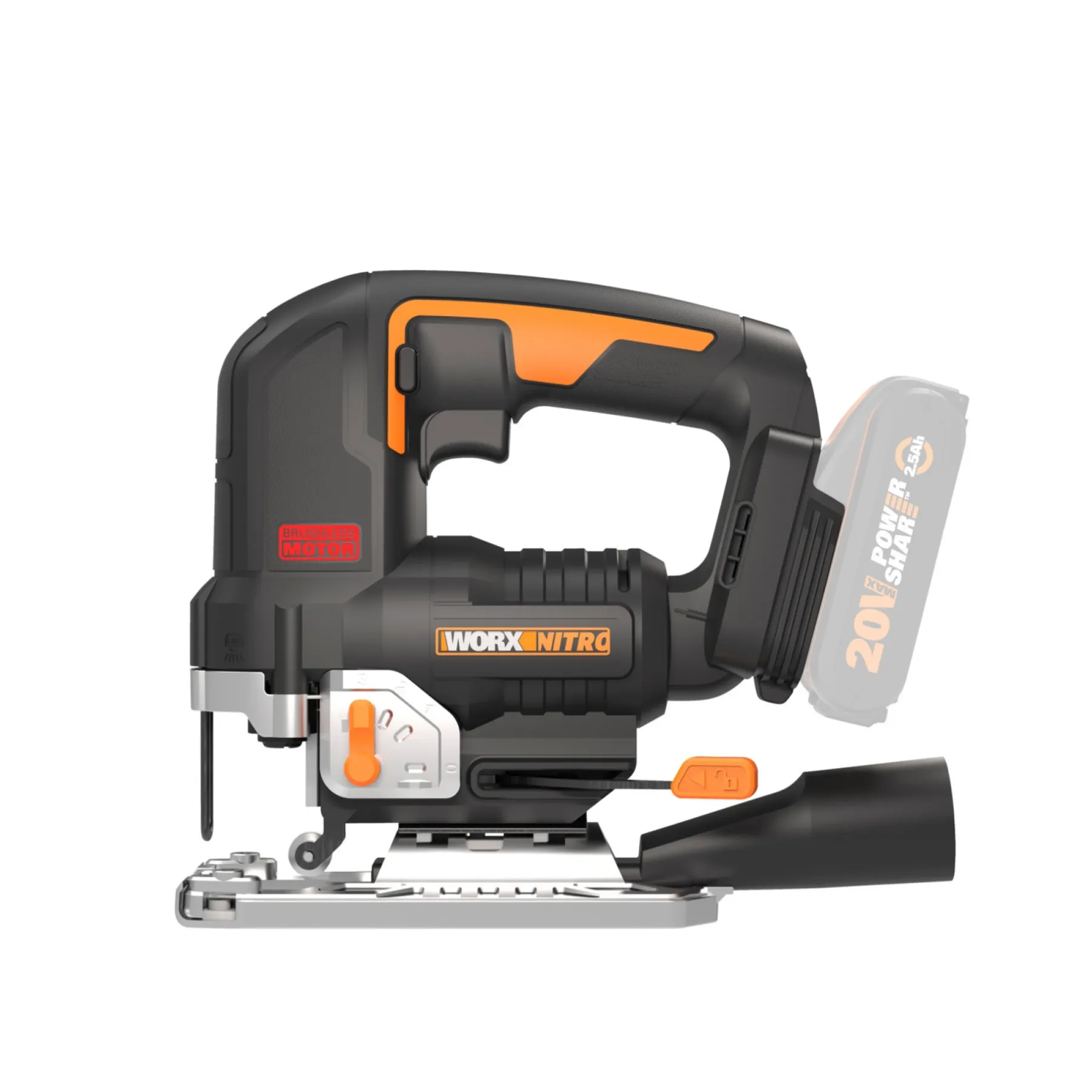 WX542.9 STIKSAV AKKU 20V UDEN BATTERI OG LADER>Worx New