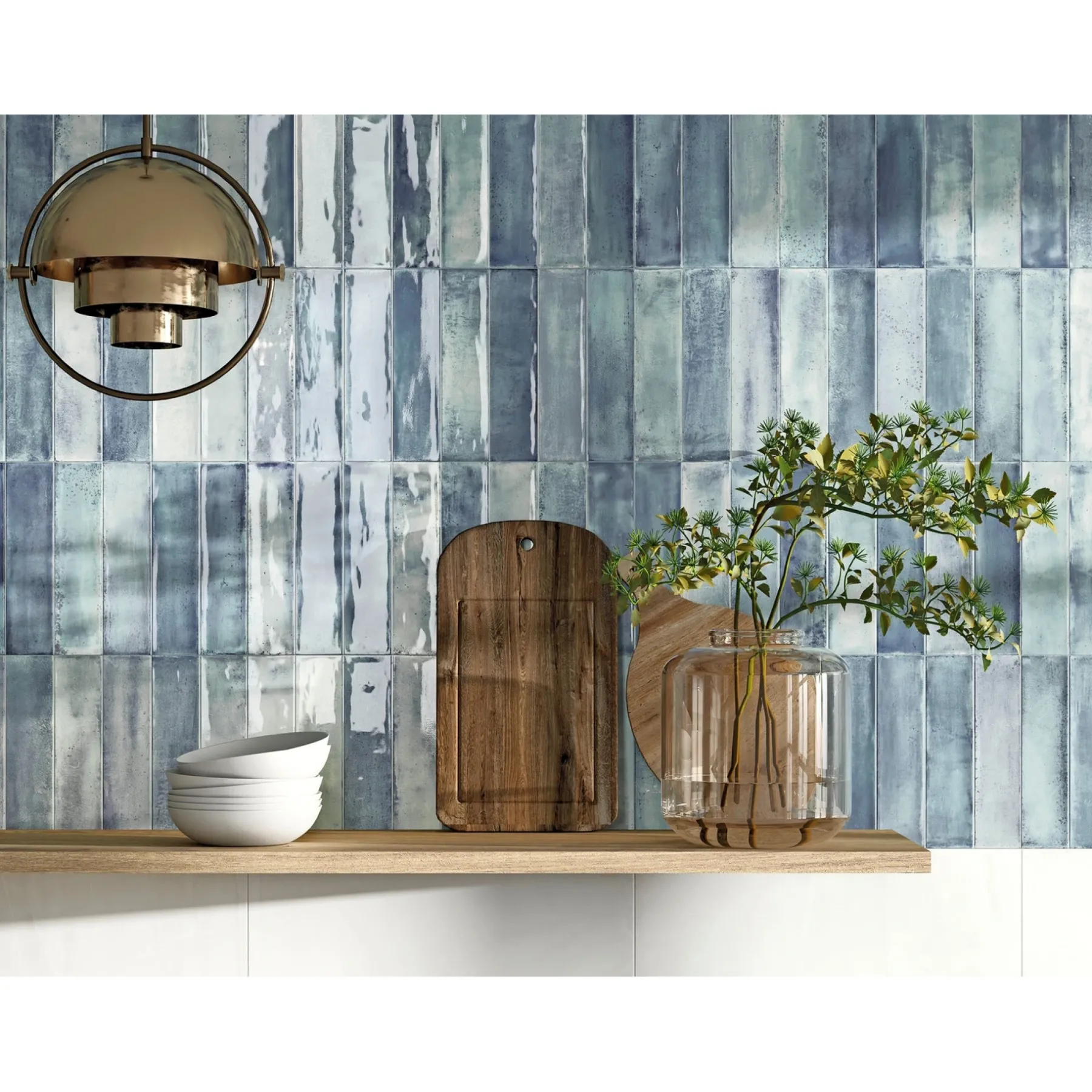Vægfliser ^ XL-BYG LIVING BLUE VÆGFLISE 31X62 BLÅ