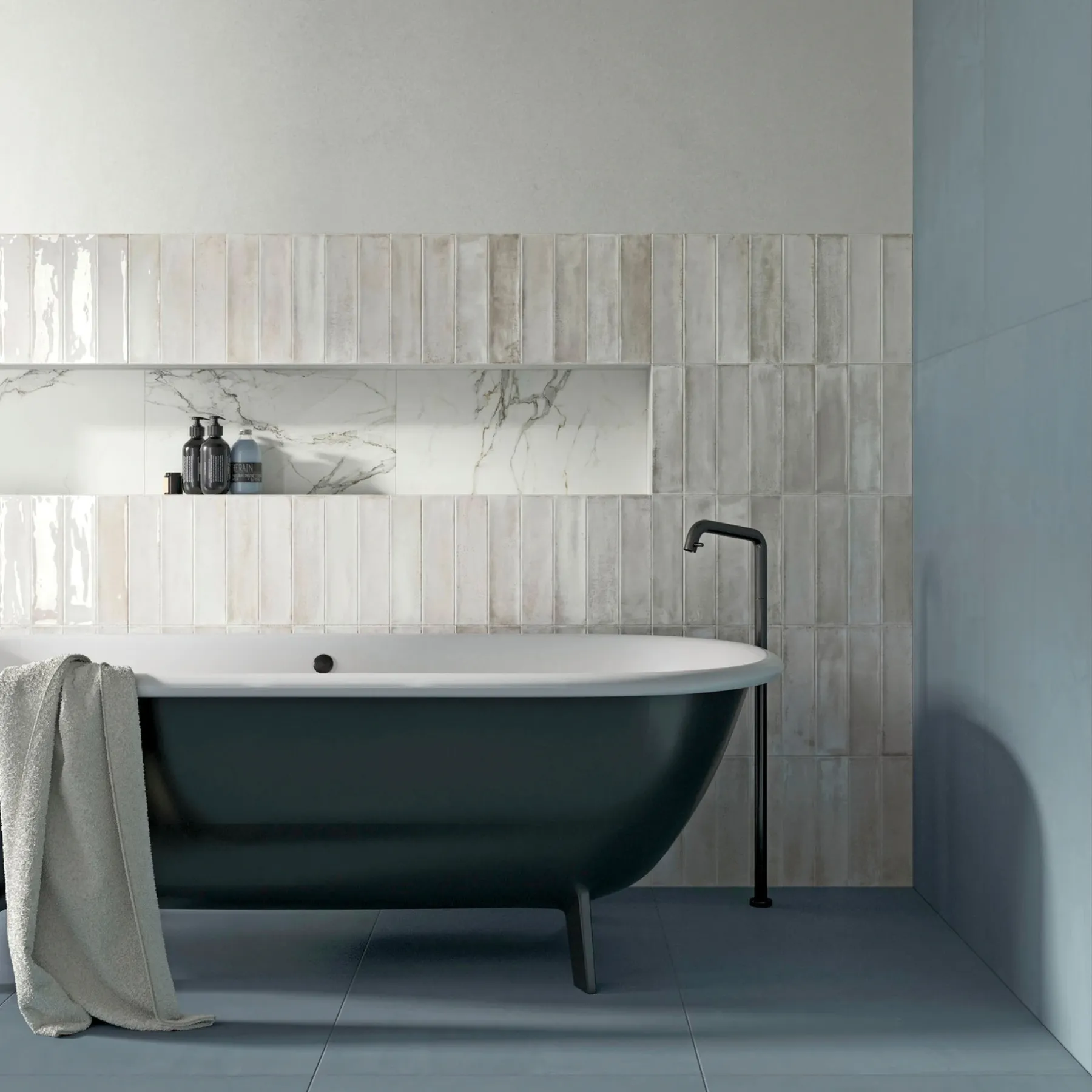 Vægfliser ^ XL-BYG LIVING WHITE VÆGFLISE 31X62 HVID