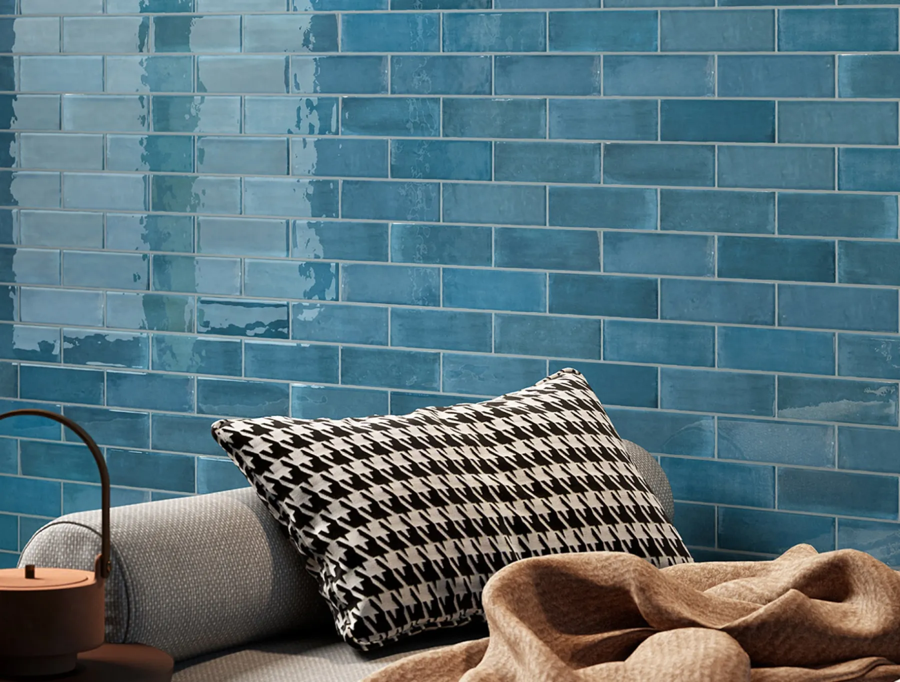 Vægfliser ^ XL-BYG T-BRICK WALL NAVY VÆGFLISE 5,2X16 BLÅ