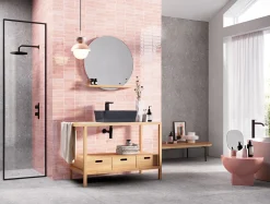 Vægfliser ^ XL-BYG T-BRICK WALL PINK PANTHER VÆGFLISE 5,2X16 RØD
